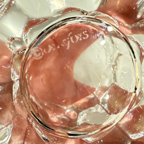 Orrefors Kostaboda Raspberry Bubble Glass Candle Holder - Picture 2 of 5